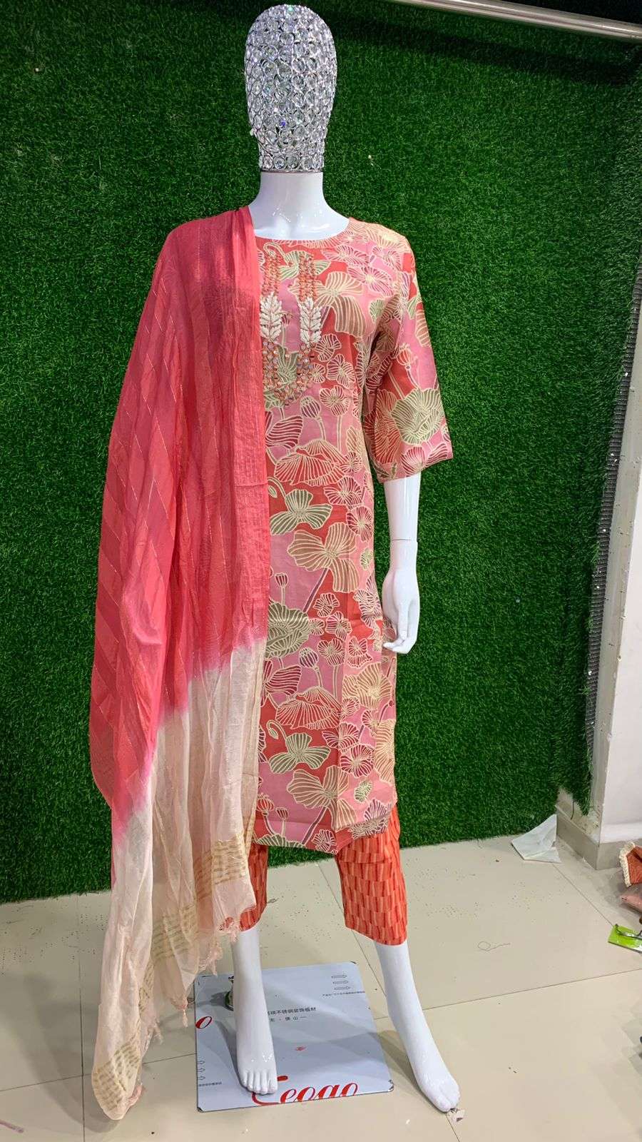 BEMITEX INDIA PRESENTS MODAL SILK FABRIC AND HANDWORK BASED READYMADE 3 PIECE SUIT COMBO COLLECTION WHOLESALE SHOP IN SURAT